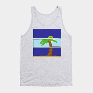 Night-Day-Night Beach Scene Tank Top